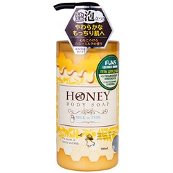 Гель для душа увлажняющий с экстрактом меда и молока Funs Honey Milk 500 мл - фото 14082