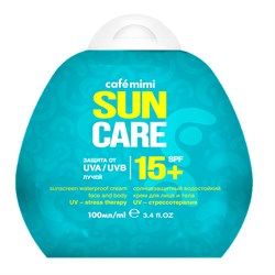 Солнцезащитный водостойкий крем для лица и тела SPF15+ CafeMiMi 100 мл - фото 20752