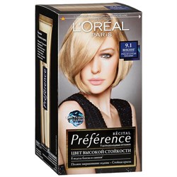 L’Oreal Краска для волос Preference 9.1 Викинг Очень светло-русый пепельный - фото 8783